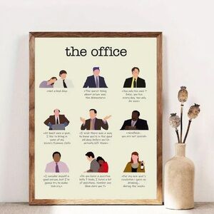 The Office Famous Cast Quotes Canvas Art Print Dunder Mifflin Employees Gift